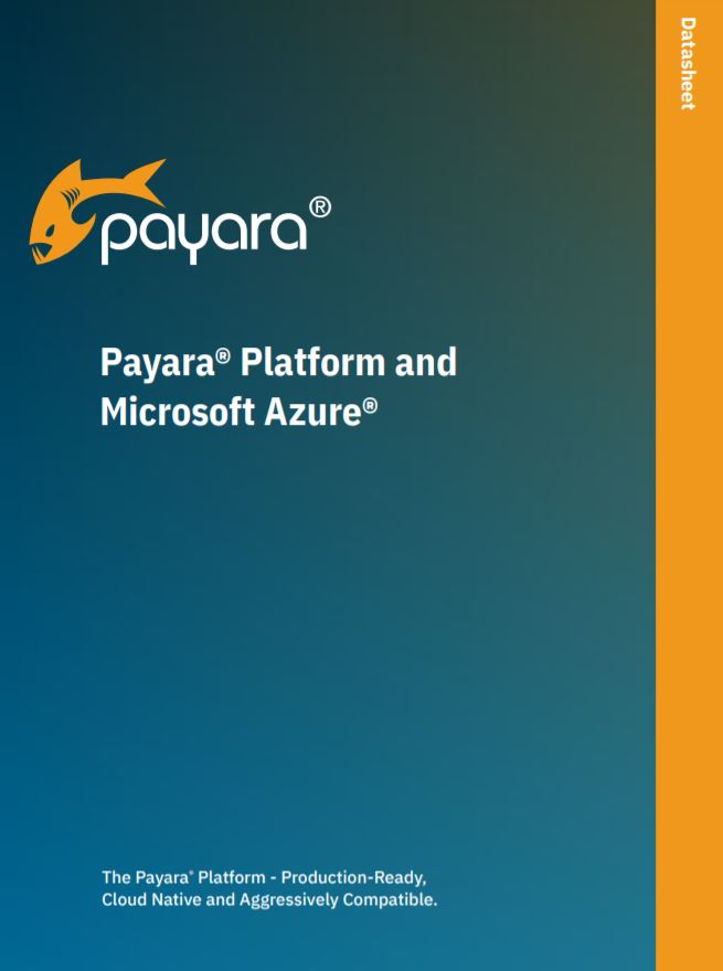 'Payara Platform and Microsoft Azure' datasheet front cover.